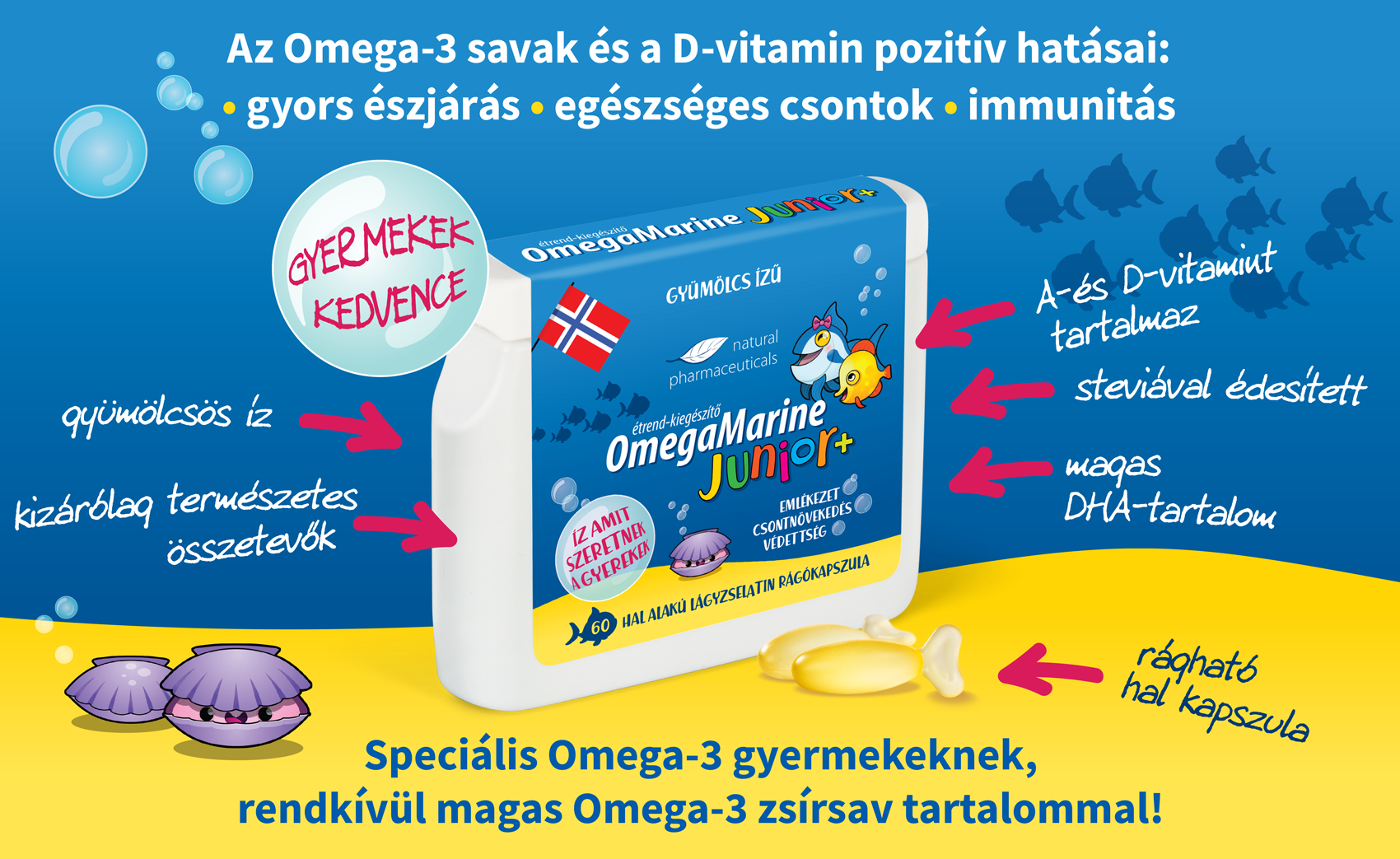 Az Omega-3 savak és a D-vitamin pozitív hatásai